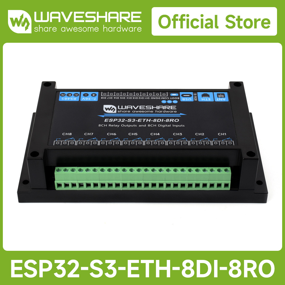 Waveshare Industrial 8-Channel - Esp32 S3 review and price