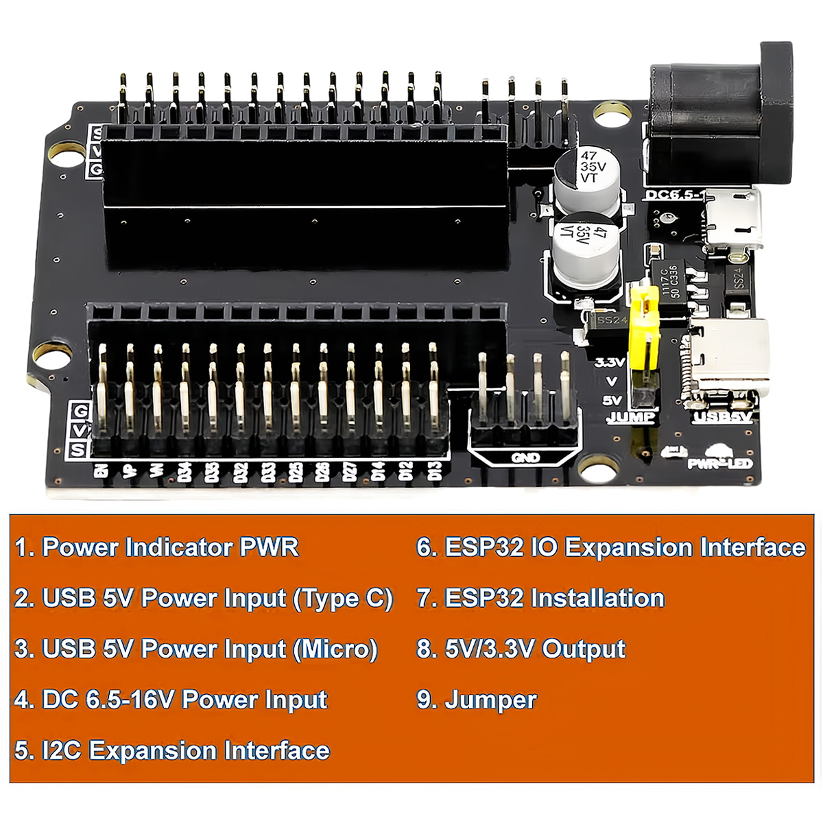 ESP32-WROOM-32 Expansion Devel - Esp32 Devkit review and price