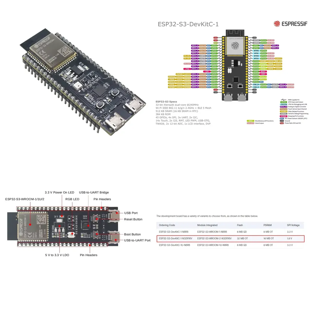 Espressif ESP32-S3-DevKitC-1 D - Esp32 S3 review and price